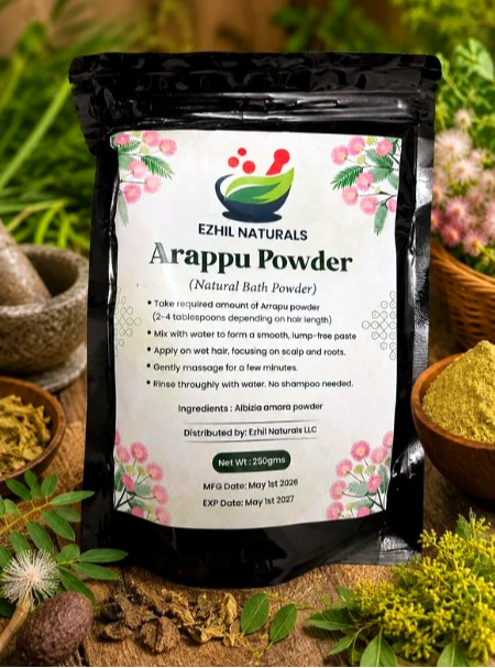 Arappu Powder - Natural bath powder for Hair & Scalp Care (250g)