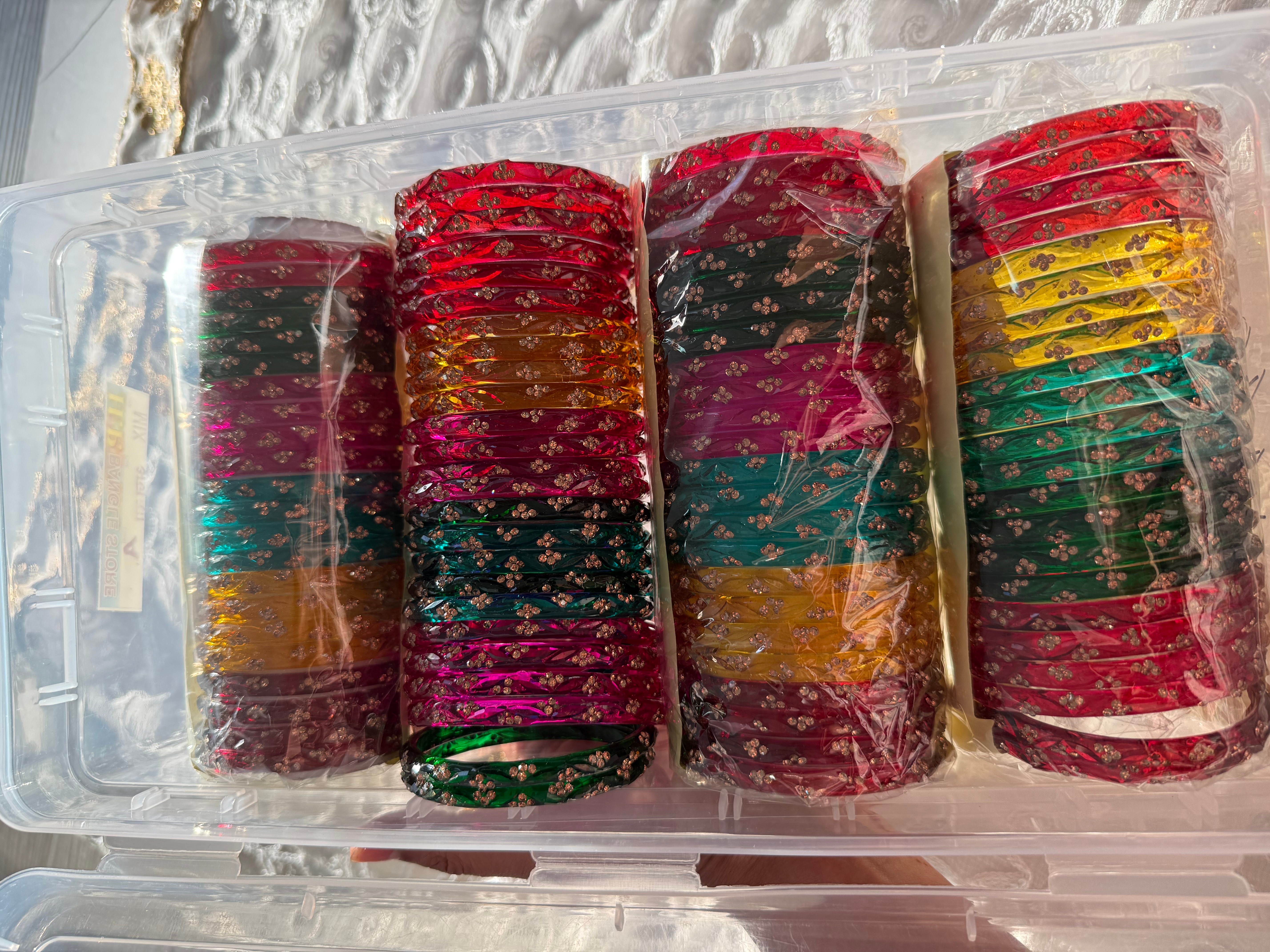 Premium Crystal Cut Glass Kada Bangles