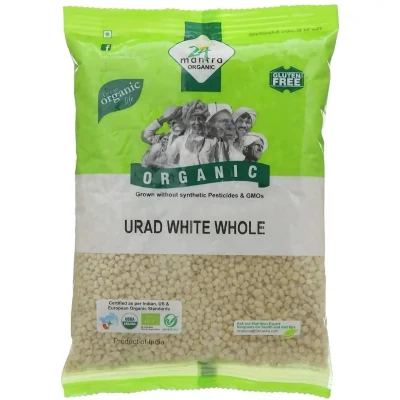 24 Mantra Urad Dal White Whole, 4 LB