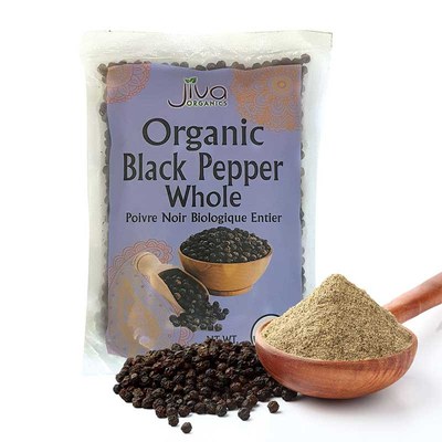 Jiva Organic Black Pepper Whole, 200 Grams