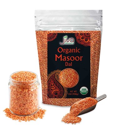 Jiva Organic Masoor Dal, 2 LB