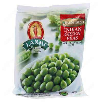 Laxmi Indian Green Peas Frozen, 300 Grams