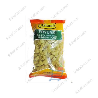 Anand Fryums (Bhindi Cut - Plain) Fry & Eat Indian Snack, 400 Grams