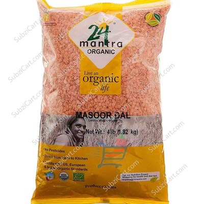 24 Mantra Masoor Dal, 4 LB