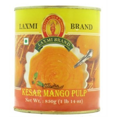 Laxmi Kesar Mango Pulp, 850 Grams (Pack Of 6)