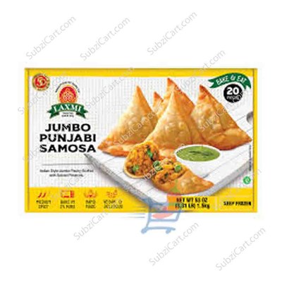 Laxmi Jumbo Punjabi Samosa Frozen, 1500 Grams