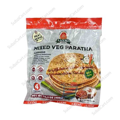 Laxmi Mixed Veg Paratha Frozen, 400 Grams