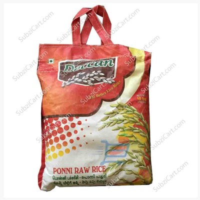 Deccan Ponni Raw Rice, 20 Lb