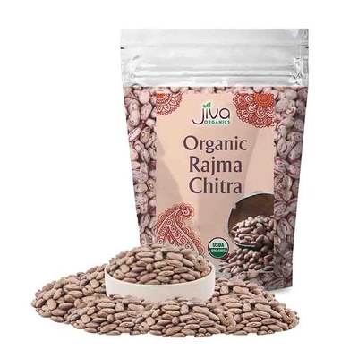 Jiva Organic Org Rajma Chitra, 4 Lb