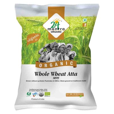 24 Mantra Whole Wheat Atta, 20 LB