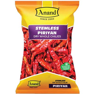 Anand Piriyan Stemless Dry Whole Chilli, 100 Grams