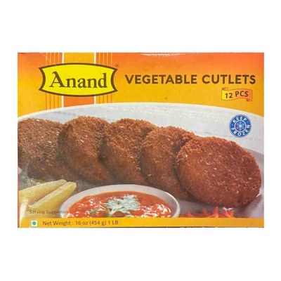 Anand Vegetable Cutlets Frozen, 1 Lb