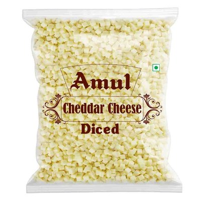 Amul Cheddar Cheese Diced Frozen, 1 Kg