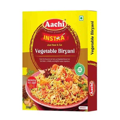 Aachi Vegetable Biryani (Just Heat & Eat), 250 Grams