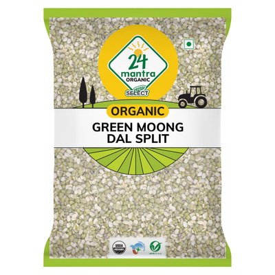 24 Mantra Green Moong Dal Split, 4 LB