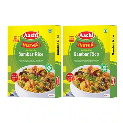 Aachi Sambar Rice (Just Heat & Eat), 300 Grams