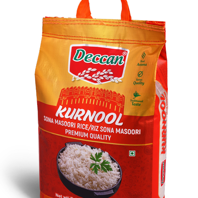 Deccan Kurnool Sona Masoori Rice, 20 Lb