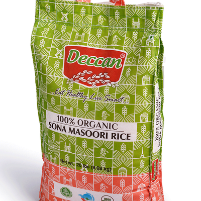 Deccan Organic Sona Masoori Rice, 20 Lb