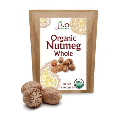 Jiva Org Nutmeg Whole, 227 Grams