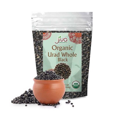 Jiva Org Urad Whole Black, 4 Lb