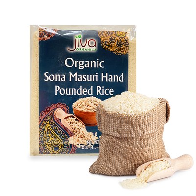 Jiva Organic Sona Masoori Handpounded rice, 10 Lb
