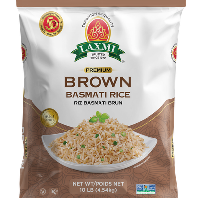 Laxmi Brown Basmati Rice, 10 Lb