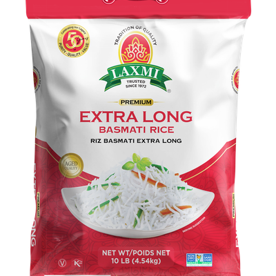 Laxmi Extra Long Basmati Rice, 10 Lb