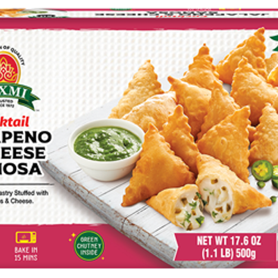 Laxmi Jalapeno Cheese Samosa Frozen, 500 Grams