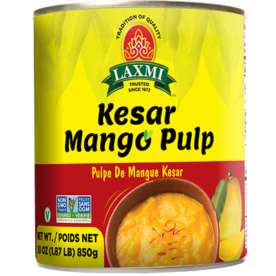 Laxmi Kesar Mango Pulp, 850 Grams (Pack Of 6)
