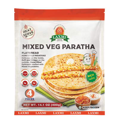 Laxmi Mixed Veg Paratha Frozen, 400 Grams