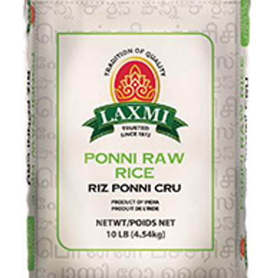 Laxmi Ponni Raw Rice, 20 LB