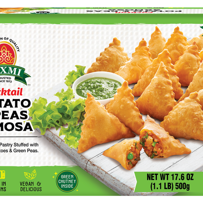 Laxmi Potato Peas Samosa Frozen, 500 Grams