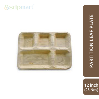 SDPMart Premium Palm Leaf Plate Partition 12 INCH U3L2