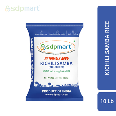 SDPMart Premium Hand Pounded  Kichilli Samba Rice 10 LB