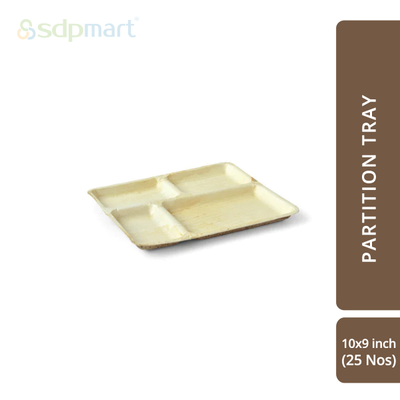 SDPMart Premium Palm Leaf Plate Partition 10X9 INCH U2L2