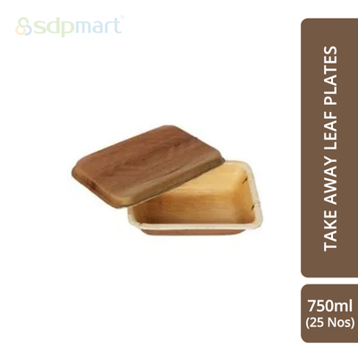 SDPMart Premium Leaf plates - Take Away 750ml