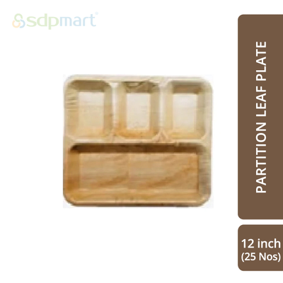 SDPMart Premium Palm Leaf Plate Partition 12 INCH U3L1